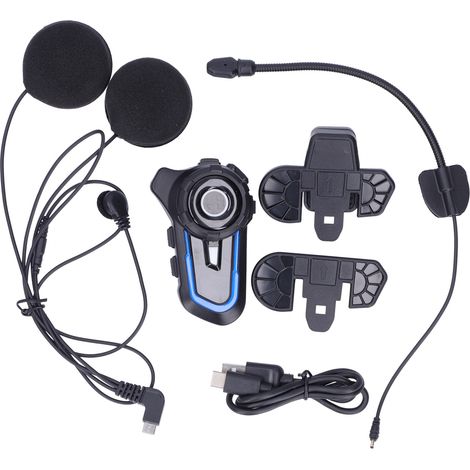 Casque moto étanche Bluetooth 5.1 réduction de bruit kit oreillette micro talkie-walkie (1/5)