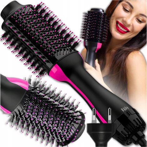 4-in-1 Haartrockner, Bürste, Glätteisen, Lockenstab – Hohe Leistung 1000 W – Schnell