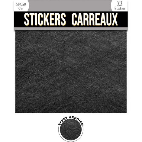 Ensemble de 2 stickers carrés effet ardoise