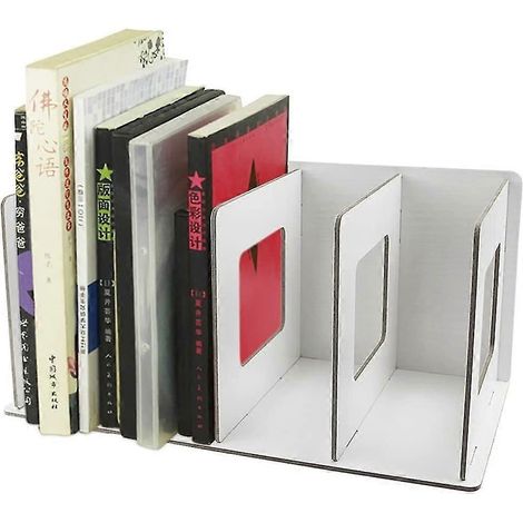 Porte-revues sur pied, rangement pour dossiers suspendus, organisateur de bureau, pot à crayons, pot à stylos en bois blanc (1/5)