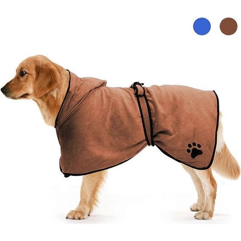 Hundebademantel aus Mikrofaser, schnelltrocknend, Hundebadetuch