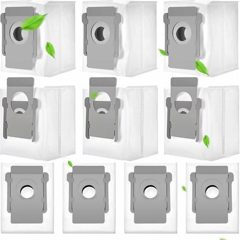 10 pcs Sac Irobot Roomba i7, Sacs À Poussière de Rechange pour Aspirateur iRobot Roomba i7 i7+ / i7 Plus E5 E6 E7 S9 S9+ (1/4)