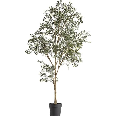 Plante artificielle olivier en pot - vert et noir (1/4)