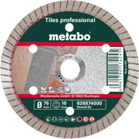 Metabo - Disco de corte de diamante 76x10 mm 626874000
