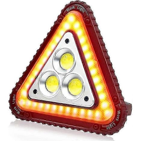 Portable LED Warning Triangle, Portable LED Work Light, USB Rechargeable, 4 Modes Triangle Spotlight (1/5)