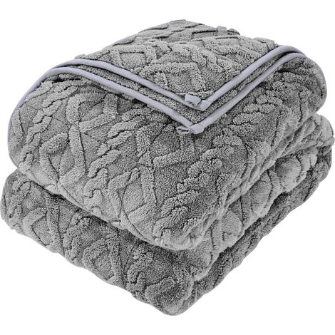 Mophorn Gewichtsdecke 9 kg, Therapiedecke 1524x2032 mm, Queen-Size, Sherpa-Fleece-Decke mit Glasperlen, geeignet für Erwachsene von 90–113 kg, Unterstützung bei Stressabbau und Entspannung, grau