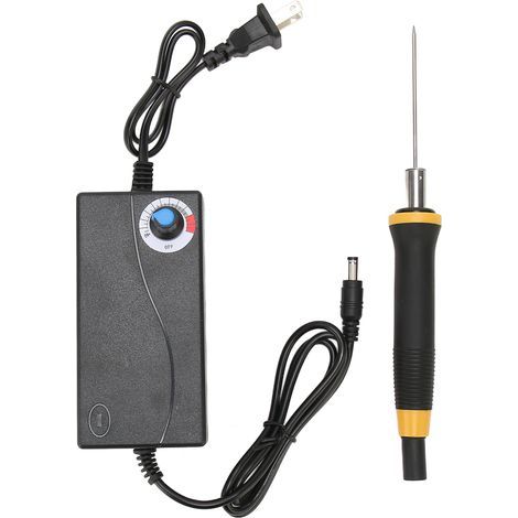 Stylo Découpe Polystyrène Electrique 12V 3A - Couteau Thermique pour Mousse Lisse - Outil Gravure Découpe Styrofoam - Alimentation 100‑240V US (1/5)
