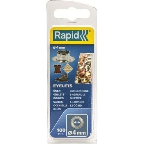 Ojal Fijacion Cuero 4Mm Acero Rapid 100 Pz