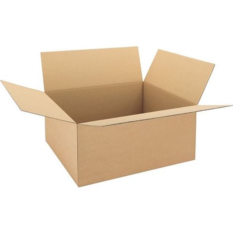 Caisse américaine kraft brun simple cannelure H 25 x L 40 x P 50 cm - Lot de 20