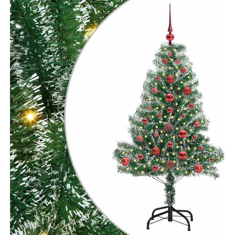 Artificial Christmas Tree Snow Flocked with LED Light 120 cm vidaXL (1/5)