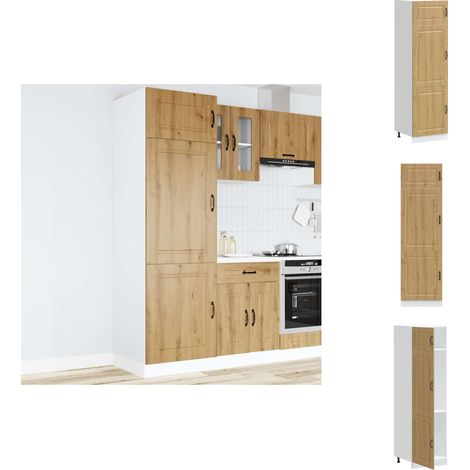 Armoire de cuisine Kalmar chêne artisanal bois d'ingénierie - Armoire De Cuisine - Armoires De Cuisine - Armoire De Cuisine Blanche - Armoire De Cuisine Haute (1/5)