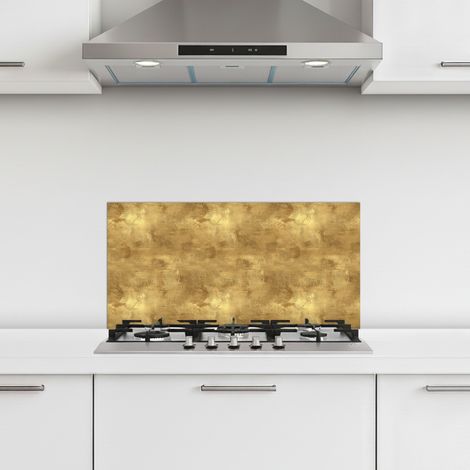 CRÉDENCE CUISINE Industriel - Texture - Or 60x30 cm