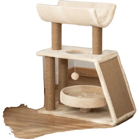 Arbre à chat, poteaux à gratter en sisal, plateformes en peluche, Arbre à chat (1/2)