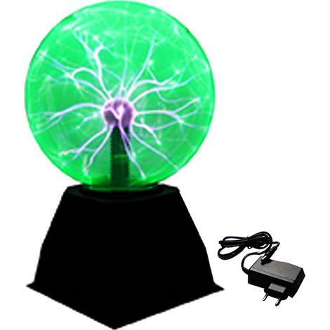 Lampe boule plasma magique de 15 cm, lampe statique tactile à globe plasma sensible au son, veilleuse originale