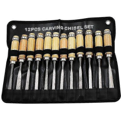 Ciseaux à bois de charpentier, couteau à sculpter, lot de 12 pièces (1/5)
