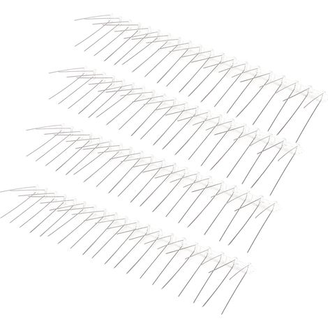Lot de 6 pics anti-oiseaux en acier inoxydable pour clôture et mur, répulsifs contre les oiseaux et les pigeons. (1/5)