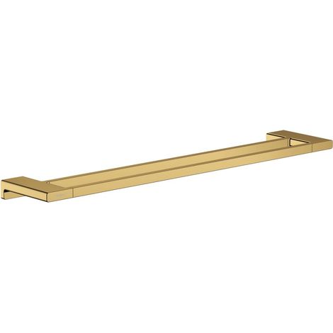 Hansgrohe AddStoris - Doppelbadetuchhalter, Länge 65 cm, polierte Goldoptik 41743990