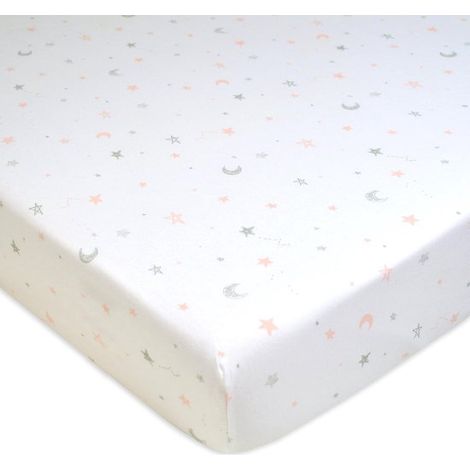 Drap housse bébé – 130 x 70 x 20 cm – Hydrophile et respirant – Pour berceau, lit bébé et couffin – 1 pièce (1/5)