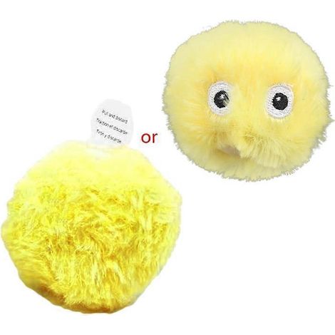 Balle en peluche à mordiller, imitant les cris d'animaux réalistes, pour chatons et chats. (1/5)