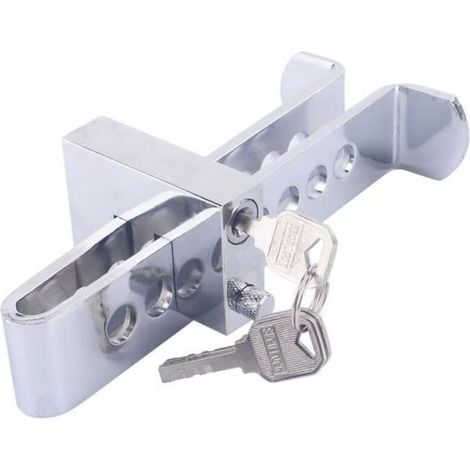 Serrure de sécurité de pédale de frein voiture 8 trous en acier automatique embrayage en acier Safty de verrouillage anti-vol (1/4)