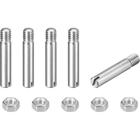 5Pcs Goujon Cylindrique À Fente M4 x 22mm 304 Acier Inoxydable (1/5)