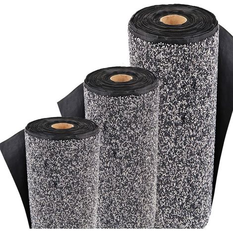 Bâche gravillonnée 1 m x 1 m de large pour les bordures de bassin, cours d'eau de jardin, liner de bassin, gris (1/5)