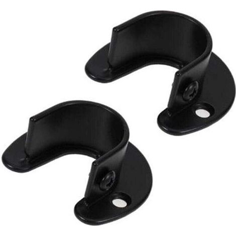 2 pièces support de tringle à vêtements mural, support de tringle à rideau, douille de tringle à rideau de douche pour tringle à vêtements de 1,26 "de diamètre (1/4)