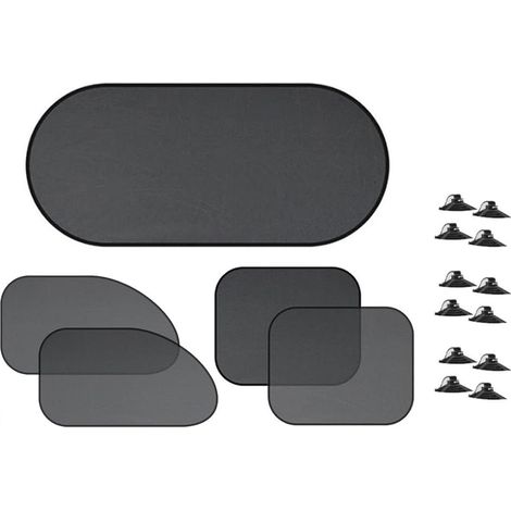 2 Pare-soleil voiture, maille, ventouses, protection UV, visibilité optimale, installation facile (1/5)