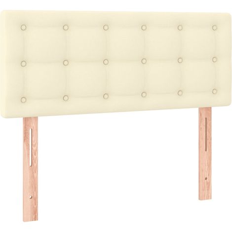 Testiera letto accessorio camera da letto mobili LED 100 x 5 x 78/88 cm crema sintetica TDL0201679