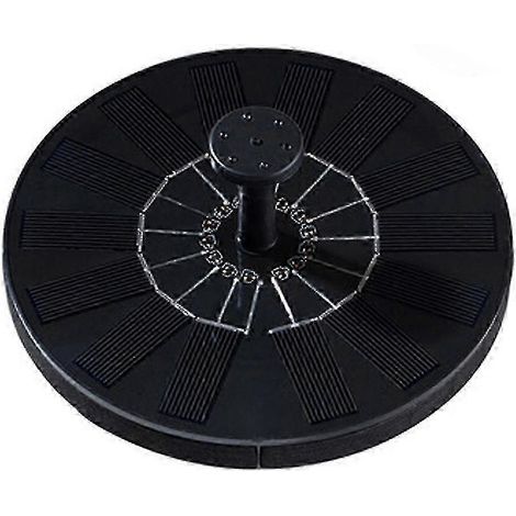 Pompe à eau solaire pour bain d'oiseaux, fontaine solaire améliorée avec 4 buses, pompe à eau solaire flottante indépendante pour bain d'oiseaux B 25-26 (1/5)