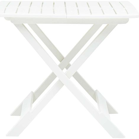 Maison Exclusive - Gartentisch Klappbar Weiß 79 x 72 x 70 cm Kuns (1/5)