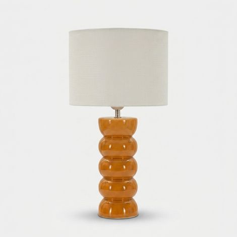 Lampada da tavolo in ceramica con paralume Torr - Giallo (1/4)