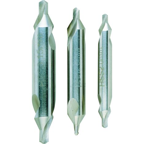 Proxxon - Zentrierbohrersatz, DIN 333, HSS 2,0 - 2,5 - 3,15 mm (4-teilig) - 24630 (1/2)