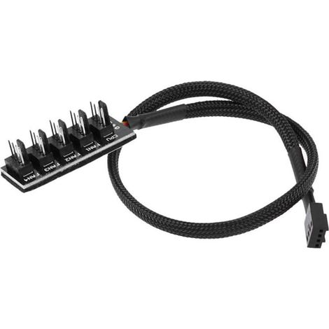 5 Pièces Câble D'extension à 4 Broches pour Ventilateur PC Connecteur Pwm, Câble Répartiteur pour Carte Mère, Ambiance Estivale Fraîche et Silencieuse (1/5)