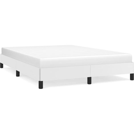 Lit double,Lit adulte,Cadre de lit sans matelas blanc 140x190 cm similicuir CFW5816499 (1/5)