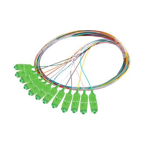 Lanberg SM SC/APC SEMI TIGHT 9/125 G657A1 12X2M Mehrfarbiges Glasfaser-Pigtail (1/3)