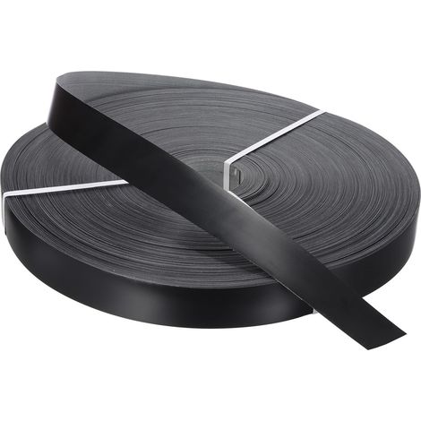 Bande de Chant 152 Mètre x 55mm, Bande Bordure Meuble Masquage Préencollé en PVC, Placage Contreplaqué Flexible avec Adhésif Thermofusible pour Bords Meuble Étagère Panneaux, Noir (1/5)