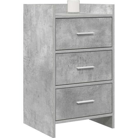 Maison Exclusive - Comodini Grigio Cemento 40 x 36 x 70 cm Legno ingegnerizzato (1/5)