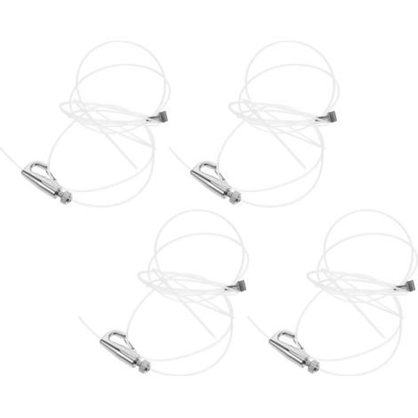 Kit Suspendre pour Cadre Photo avec Système Accrochage Tableau, 4 Sets de Crochets en Acier Inoxydable et Fil Réglable pour Miroirs et Cadres D'art en Galerie ou Maison (1/5)