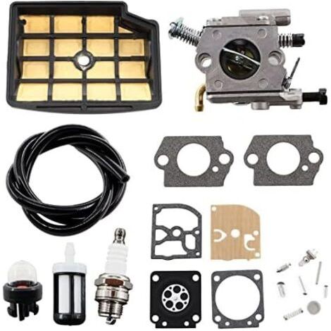 Carburateur pour tronçonneuse Stihl 020 020T MS200 MS200T – Remplace Zama C1Q-S126 – Kit de réparation complet avec bougie d'allumage (1/5)