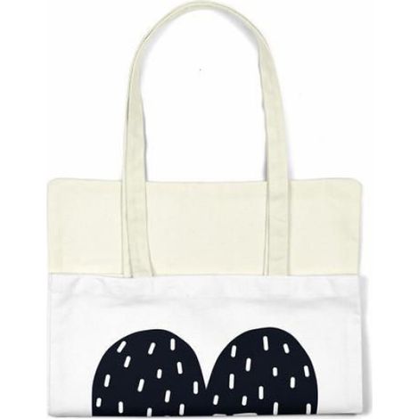 Tote bag en coton réutilisable Bonamaison 48 x 55 cm – sac shopping anse longue (1/4)