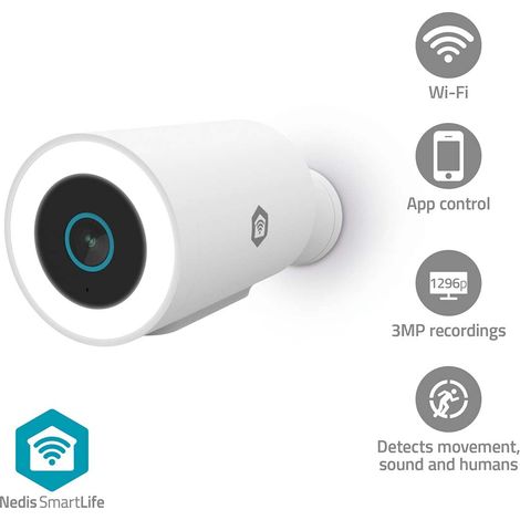 Telecamera di sicurezza wi fi per esterni 3 mp hd visione notturna ip65