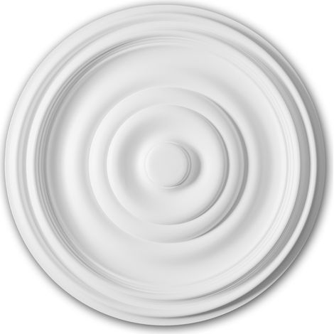 Rosone soffitto parete 156035 Profhome elemento decorativo elemento soffitto design classico senza tempo bianco Ø 48,5 cm