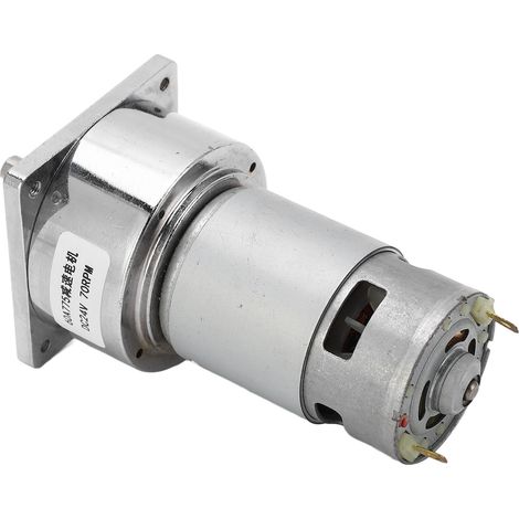 Moteur à engrenages CC autobloquant, boîtier en alliage d'aluminium, bobine en laiton, microturbine à engrenage à vis sans fin, 24 V CC, 3,8 A, 70 tr/min, 13,6 kg.FCM (1/5)