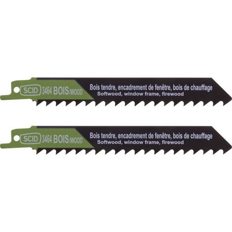 Lame de scie sabre classique bois SCID - Epaisseur 1,2 mm - Longueur 150 mm - Vendu par 2 (1/2)