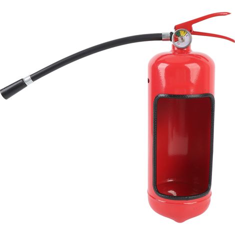 Porte-bouteille de vin décoratif en fer forgé avec extincteur intégré, idéal pour un petit bar à la maison. (1/5)
