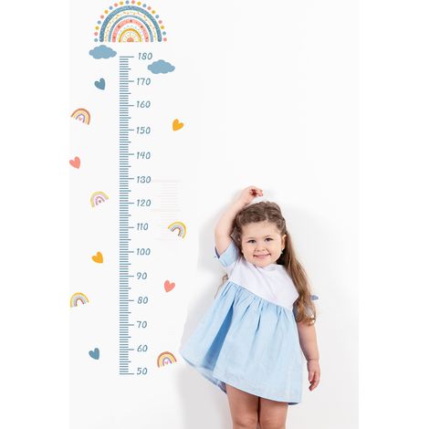 Toise Murale Enfant Autocollant Mural: Toise Murale Enfant Imperméable Autocollant Mural Auto Adhésif Mignon pour Chambre D'Enfant Chambre Salon Mesurer La Taille Des Enfants