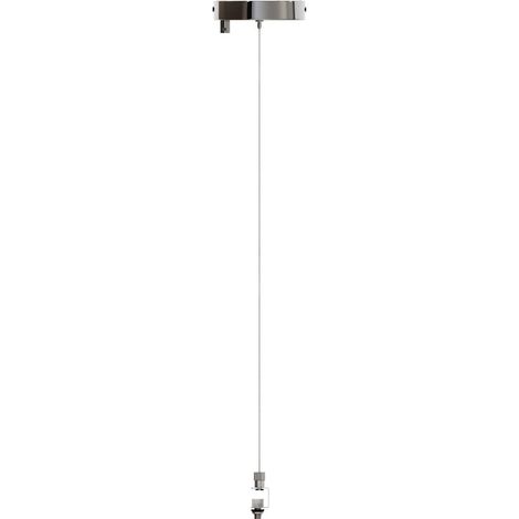 Creative Cables – Deckenrosetten-Set Ø 120 mm mit Stahlaufhängung und Millimeter-Ausgleichshalter – Chrom (1/4)