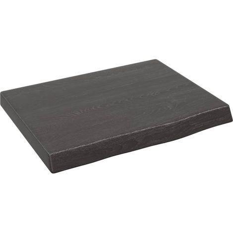 Étagère murale, Étagère flottante, Support mural stable, pour Salon gris foncé 40x30x4 cm bois chêne massif traité ASD83687 (1/4)