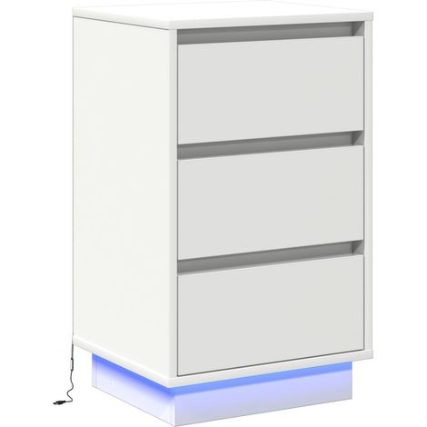 Maison Exclusive - Armadio da Notte Bianco 39 x 34,5 x 65 cm Legno multistrato